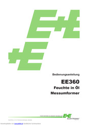 E+E Elektronik EE360 Bedienungsanleitung