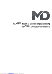 MD mXion EKWs Bedienungsanleitung