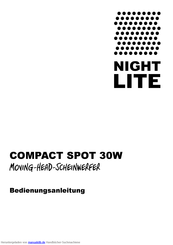 night lite COMPACT SPOT 30W Bedienungsanleitung