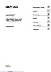 Siemens SIMATIC NET SCALANCE W788C-2 M12 Betriebsanleitung