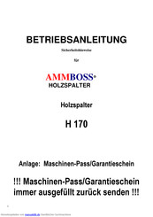 AMMBOSS H 170 Betriebsanleitung
