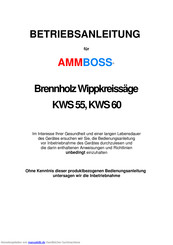AMMBOSS KWS55 Betriebsanleitung
