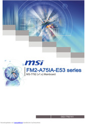 MSI FM2-A75IA-E53 Series Gebrauchsanleitung