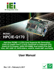 IEI PCIE-Q170 Bedienungsanleitung