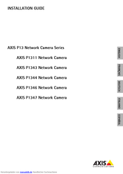 Axis P13 Serie Installationsanleitung