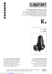 caprari K+ Series Betriebs- Und Wartungsanleitung