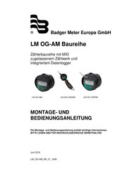 Badger Meter LM OG-TAERM Montage- Und Bedienungsanleitung