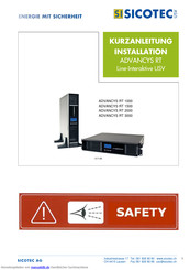 Sicotec ADVANCYS RT 2000 Kurzanleitung