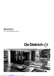 DeDietrich DOP6580 Betriebsanleitung
