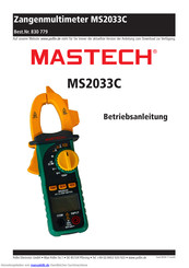 Mastech 830 779 Betriebsanleitung