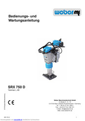 Weber SRX 750 D Bedienungs- Und Wartungsanleitung