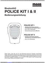 Maas Bluetooth Police Kit II Bedienungsanleitung