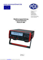 PCE Instruments PCE-UT 804 Bedienungsanleitung