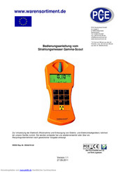 PCE Instruments Gamma-Scout Bedienungsanleitung