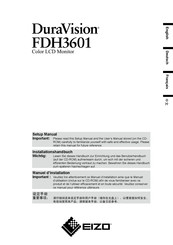 Eizo DuraVision fdh3601 Installationshandbuch