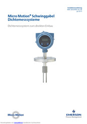 Emerson Micro Motion Installationsanleitung