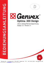 Genvex Optima 300 DESIGN Bedienungsanleitung