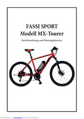 FASSI SPORT MX-Tourer Betriebsanleitung Und Wartungshinweise