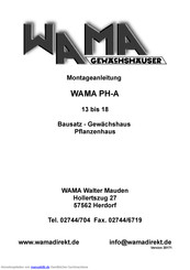 WAMA PH-A 16 Montageanleitung