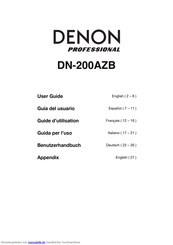 Denon Professional DN-200AZB Benutzerhandbuch