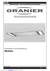 Oranier Modula Bedienungs- Und Installationsanleitung