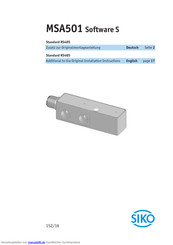 Siko MSA501 Originalmontageanleitung
