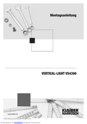 Klaiber Markisen VERTICAL-LIGHT VS4300 Montageanleitung