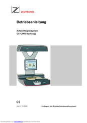 Zeutschel OS 12000 Bookcopy Betriebsanleitung