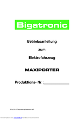 Bigatronic MAXIPORTER Betriebsanleitung