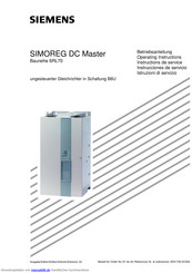 Siemens SIMOREG DC Master 6RL7095 Betriebsanleitung