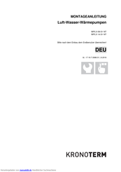 Kronoterm WPLV-09-S1 NT Montageanleitung