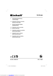 EINHELL TC-TS 820 Originalbetriebsanleitung