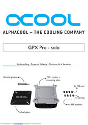 Alphacool GPX Pro - solo Bedienungsanleitung