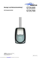 Sunny GTA500 Montage- Und Gebrauchsanleitung