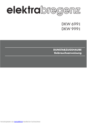 Elektrabregenz DKW 6991 Gebrauchsanweisung