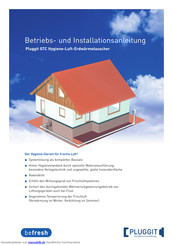 Pluggit GTC Betriebs Und Installationsanleitung