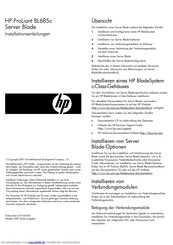 HP ProLiant BL680c Generation 5 Installationsanleitungen