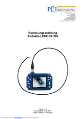 PCE Instruments PCE-VE 200 Bedienungsanleitung