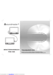 SOUNDMASTER PDB-1800 Benutzerhandbuch