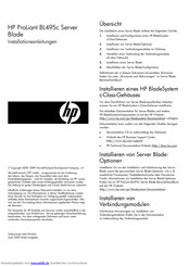 HP ProLiant BL495c Installationsanleitungen