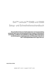 Dell Latitude E5400 Installierung Und Schnellreferenzhandbuch