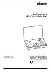 Grunbeck GENO-therm Koffer Basic Betriebsanleitung