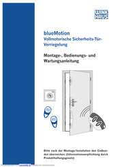 Winkhaus blueMotion Montage-, Bedienungs- Und Wartungsanleitung