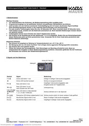 Kaba Mauer 82021 Code-Combi K - Standard Bedienungsanleitung