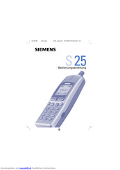 Siemens S25 Bedienungsanleitung