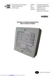 Kaba 871084-2 Montage- Und Bedienungsanleitung