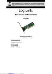LogiLink PC0039 Bedienungsanleitung