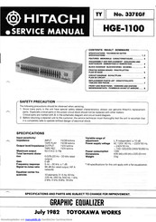 Hitachi HGE 1100 Servicehandbuch