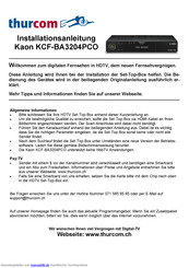 Kaon KCF-BA3204PCO Installationsanleitung