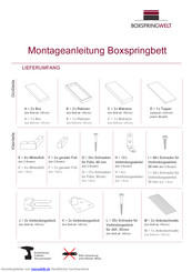 BOXSPRINGWELT Boxspringbett Montageanleitung